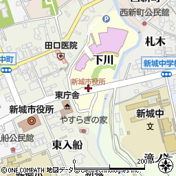 新城市役所周辺の地図