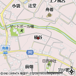 愛知県新城市日吉（桶谷）周辺の地図