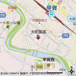 滋賀県甲賀市甲賀町大原市場76周辺の地図