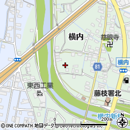静岡県藤枝市横内52周辺の地図