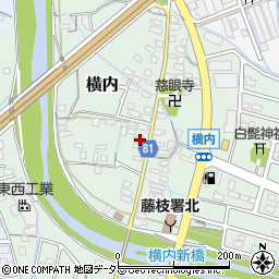 静岡県藤枝市横内25周辺の地図