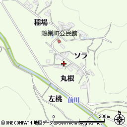 愛知県岡崎市鶇巣町周辺の地図