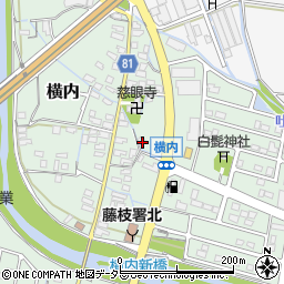 静岡県藤枝市横内182周辺の地図
