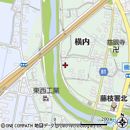 静岡県藤枝市横内51-1周辺の地図