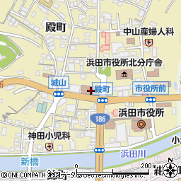 浜田郵便局周辺の地図