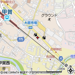 滋賀県甲賀市甲賀町大原市場8周辺の地図