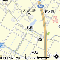 愛知県額田郡幸田町坂崎礼硲周辺の地図