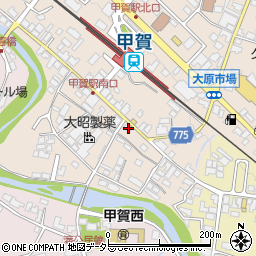 滋賀県甲賀市甲賀町大原市場169周辺の地図