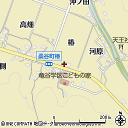 愛知県岡崎市桑谷町椿40周辺の地図