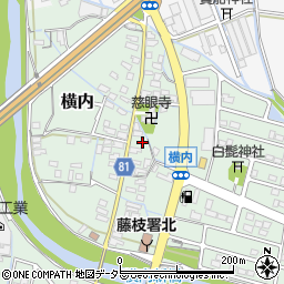 静岡県藤枝市横内524-2周辺の地図