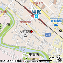 滋賀県甲賀市甲賀町大原市場168周辺の地図