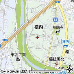 静岡県藤枝市横内59周辺の地図