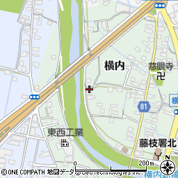 静岡県藤枝市横内64-13周辺の地図
