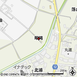 愛知県西尾市米津町順縄周辺の地図
