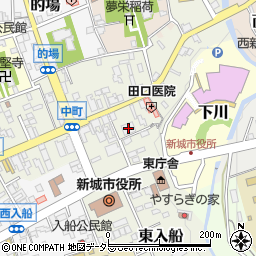 豊橋信用金庫新城支店周辺の地図