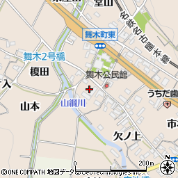 愛知県岡崎市舞木町阿形周辺の地図