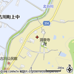 兵庫県三木市吉川町古川周辺の地図