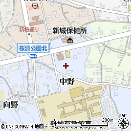 愛知県新城市中野周辺の地図