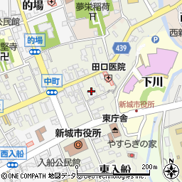 豊橋信用金庫新城支店周辺の地図