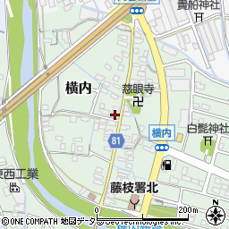 静岡県藤枝市横内73周辺の地図