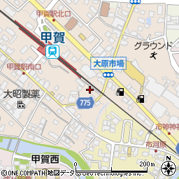 滋賀県甲賀市甲賀町大原市場48-5周辺の地図