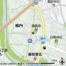 静岡県藤枝市横内525周辺の地図