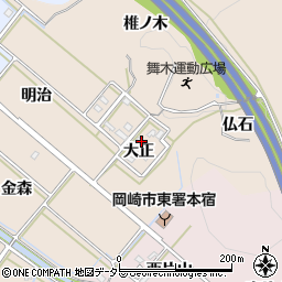 愛知県岡崎市舞木町大正117周辺の地図