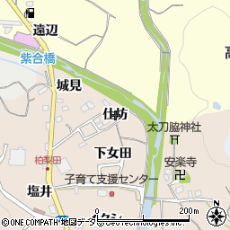 兵庫県川辺郡猪名川町柏梨田仕坊周辺の地図