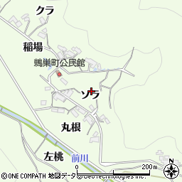 愛知県岡崎市鶇巣町（ソラ）周辺の地図