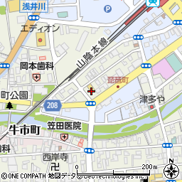 ローソン浜田田町店周辺の地図