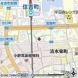 半田住吉郵便局周辺の地図