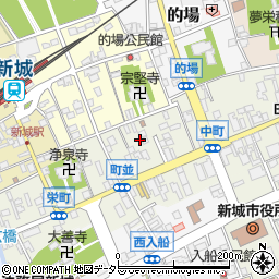 愛知県新城市町並周辺の地図