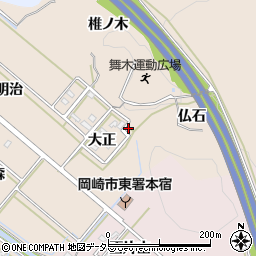 愛知県岡崎市舞木町片山周辺の地図