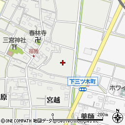 愛知県岡崎市福桶町周辺の地図