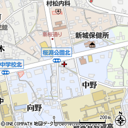 愛知県新城市中野4周辺の地図