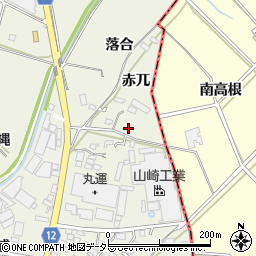 愛知県西尾市米津町赤兀15周辺の地図