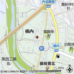静岡県藤枝市横内69周辺の地図