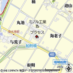 有限会社プラセス　幸田工場周辺の地図