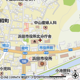 浜田市役所教育委員会　青少年サポートセンター周辺の地図