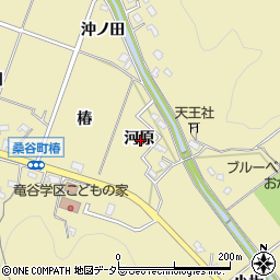 愛知県岡崎市桑谷町河原周辺の地図