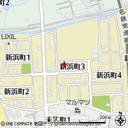 愛知県常滑市新浜町周辺の地図