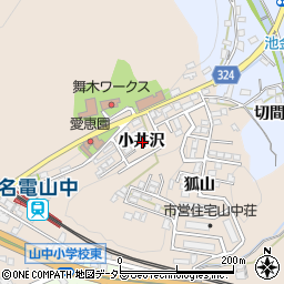 愛知県岡崎市舞木町小井沢周辺の地図