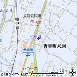 兵庫県姫路市香寺町犬飼55周辺の地図