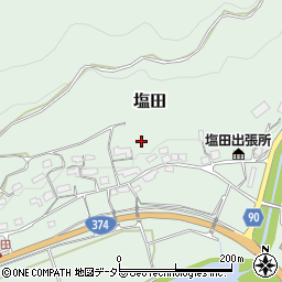 岡山県和気郡和気町塩田周辺の地図