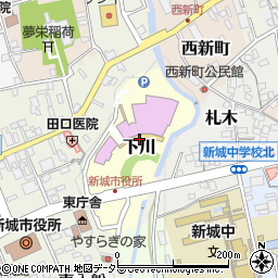 愛知県新城市下川周辺の地図