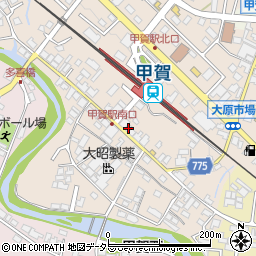 滋賀県甲賀市甲賀町大原市場164周辺の地図