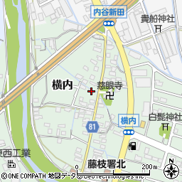 静岡県藤枝市横内77周辺の地図