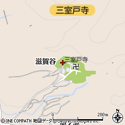 京都府宇治市莵道滋賀谷周辺の地図