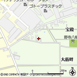 愛知県安城市野寺町宝殿9周辺の地図