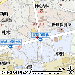 愛知県新城市中野2周辺の地図